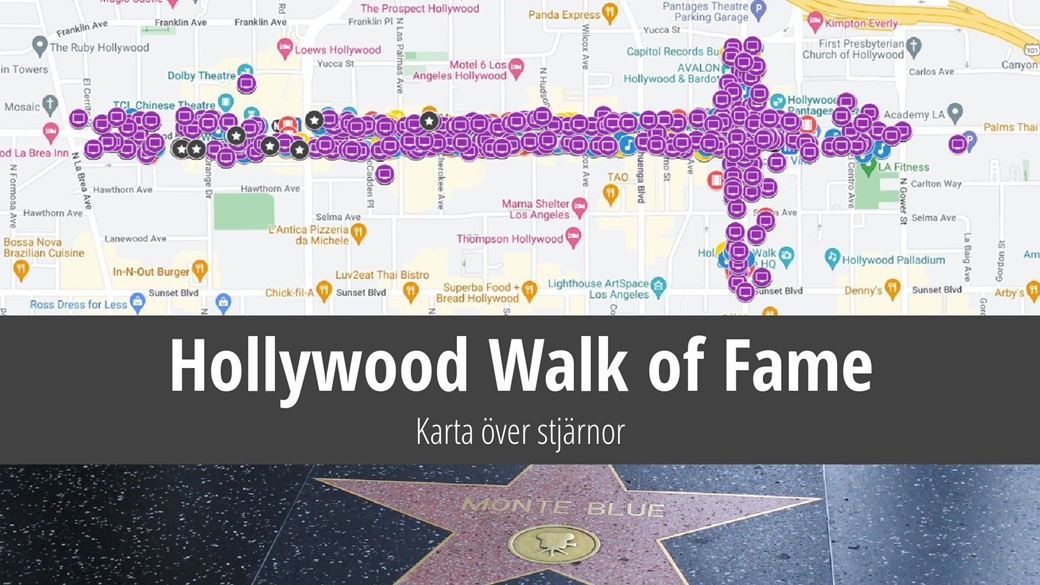 Hollywood Walk of Fame – karta, namn, var man hittar vem | © Pixabay.com