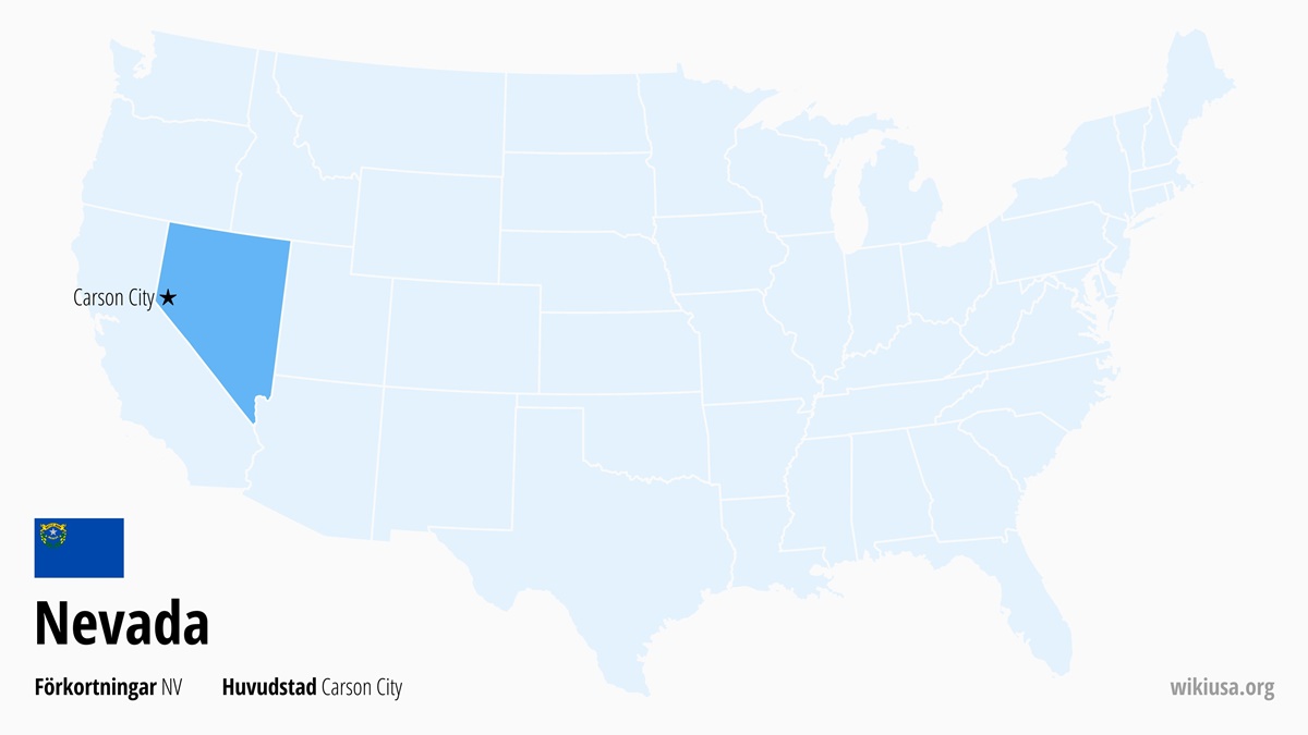 Karta över delstaten Nevada | Var ligger Nevada? | Nevada i USA – fakta, vädret, vad man kan se