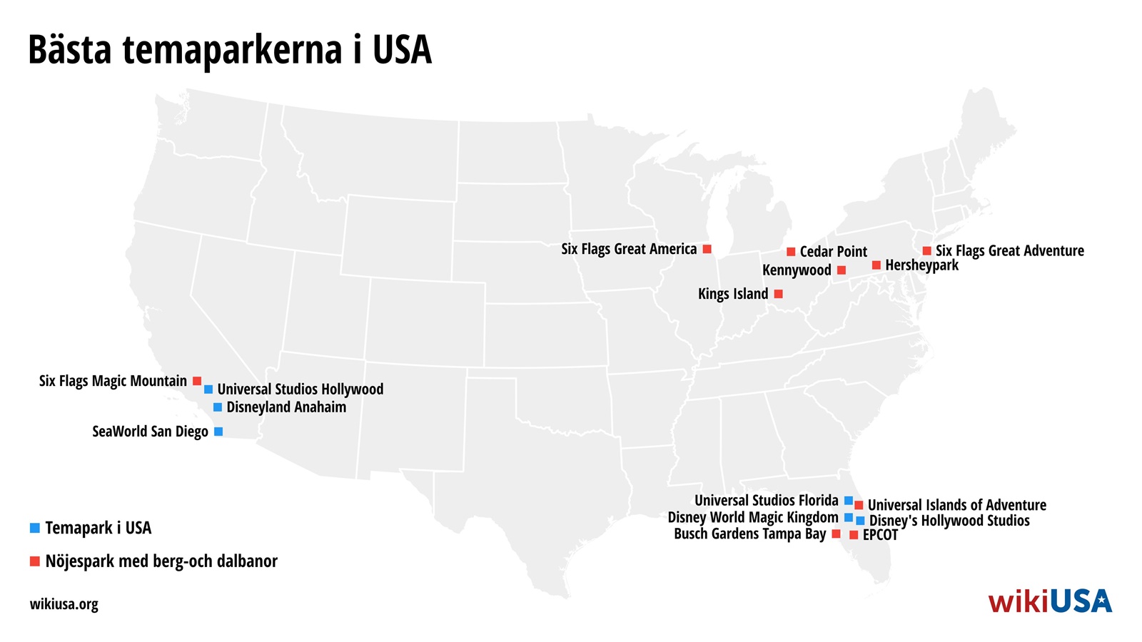 8 temaparker i USA – bästa berg- och dalbanorna